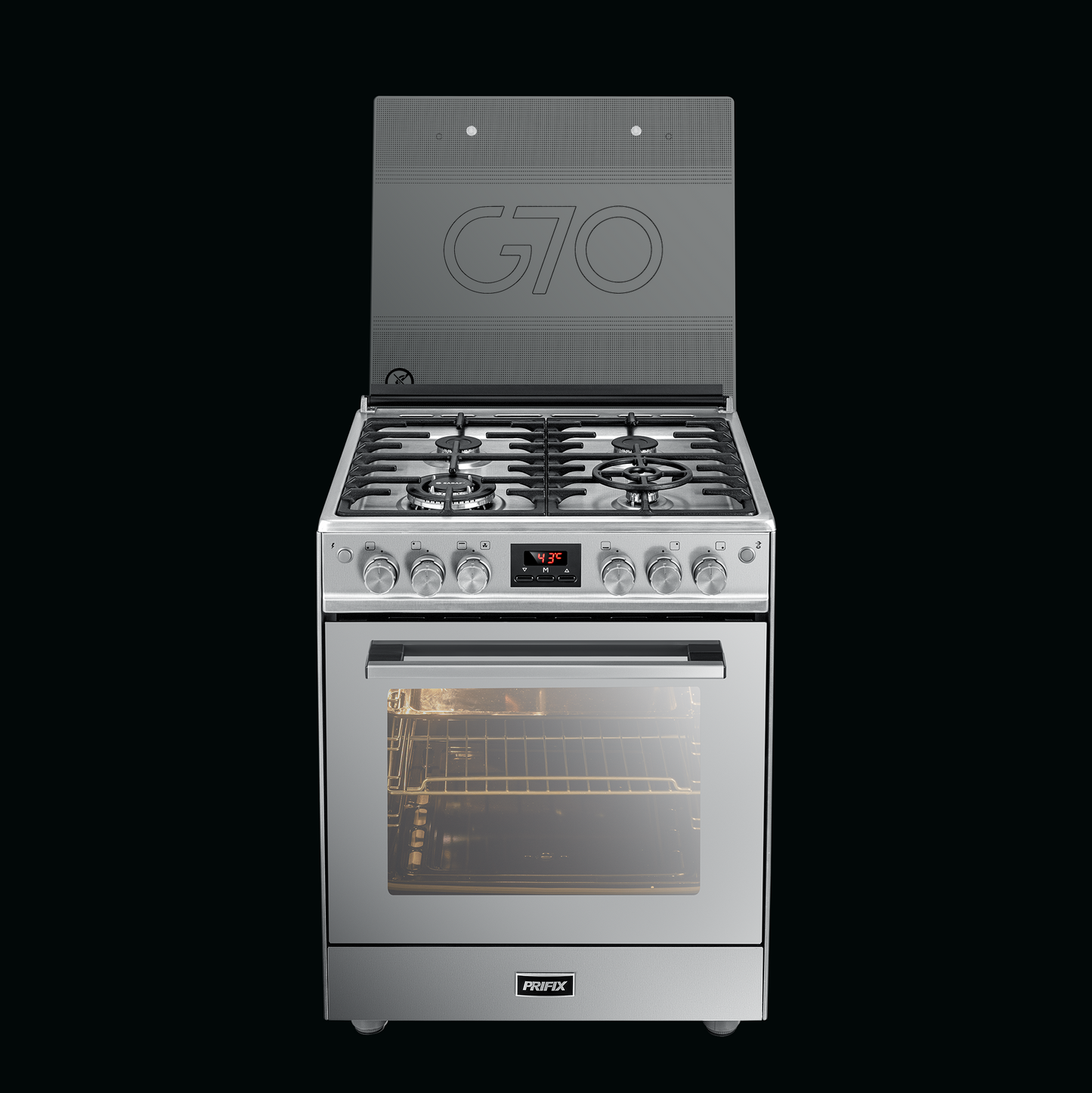G70 Gas Cooker with Italian SABAF Burners & Full Safety